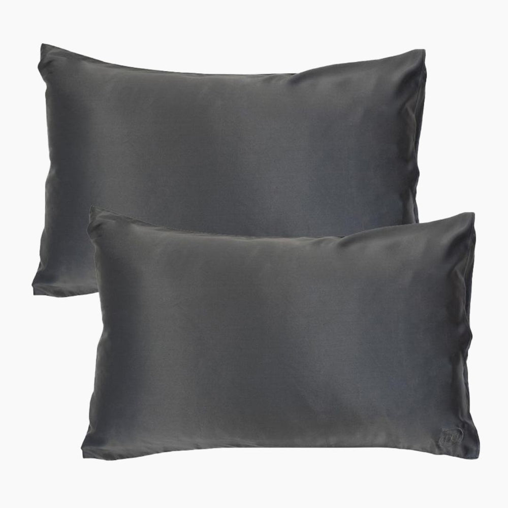 Twin Set Silk Pillowcase Charcoal Silk Pillowcase The Goodnight Co. Int 