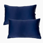 Twin Set Silk Pillowcase Navy Silk Pillowcase The Goodnight Co. Int 